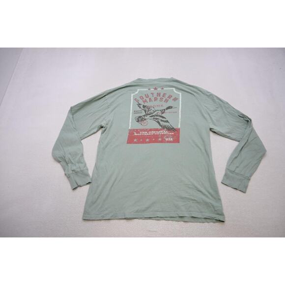 Southern Marsh Tee Shirt Aqua Graphic Long Sleeve Front Pocket Mens Sz XL - Picture 9 of 9